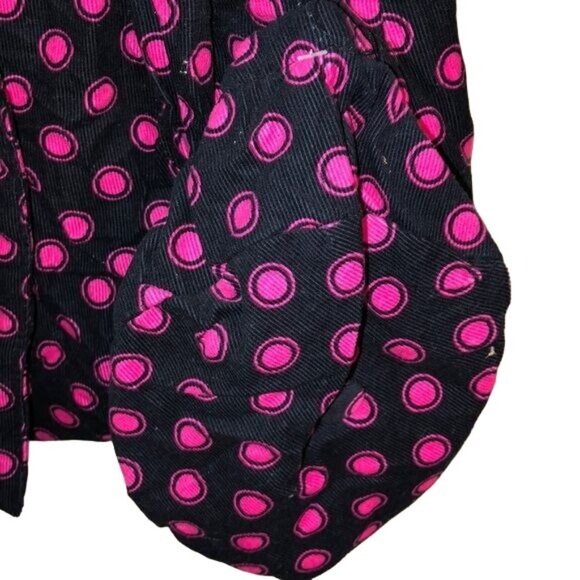 Penelope Mack Ltd Coat with Beret Hat, Navy with Pink Dots, Size 2T - Picture 5 of 6